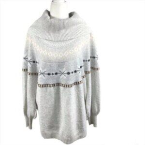NWT Philosophy Light Grey Cowl Neck Warm Cozy Comfy Cabincore Sweater 2X